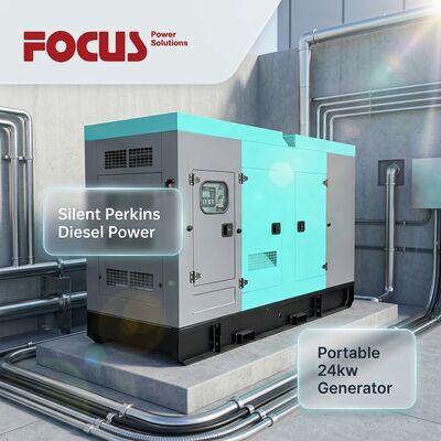 पोर्टेबल साइलेंट पर्किन्स डीजल जनरेटर 24kw 20kva 25kva 30kva 40kva 50kva 100kva