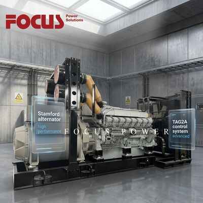 Groupe électrogène diesel Perkins 4016TAG2A, type ouvert, couplé à un alternateur Stamford S7L1D-G41