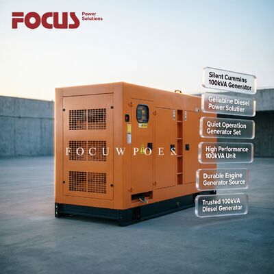 ซื้อ เครื่องกําเนิดไฟฟ้าดีเซล Cummins แบบเงียบ 100kVA การผลิตออนไลน์