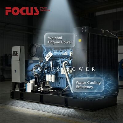 comprar Generador de energía de refrigeración por agua de tipo abierto de 500KW con motor Weichai 6M33D633E200 para uso industrial Fabricación en línea
