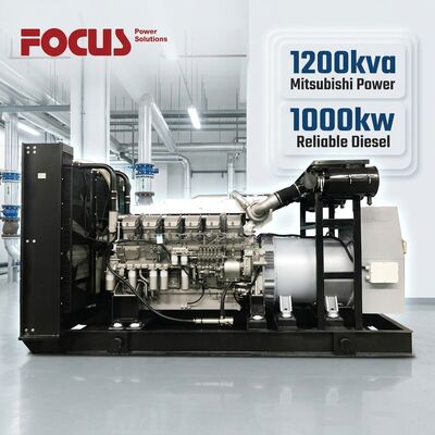 kopen Industriële Mitsubishi Diesel Generator Set 1200 kVA 1000 kW met 50 Hz 60 Hz Frequentie online vervaardiging