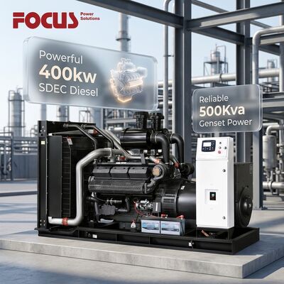 Mua Bộ máy phát điện diesel SDEC 400kw 500 Kva, loại êm, tần số 50Hz / 60Hz sản xuất trực tuyến