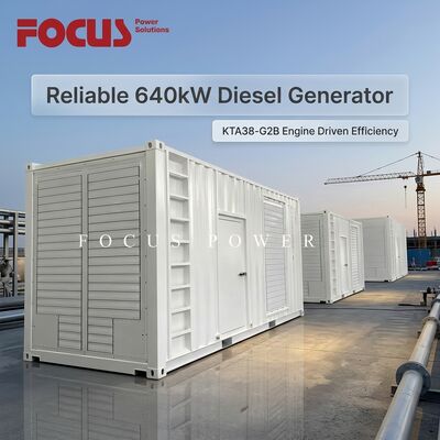 주문 20피트 컨테이너형 커민스 800kVA 640kW 디젤 발전기 세트 KTA38-G2B 엔진 구동 온라인 제조