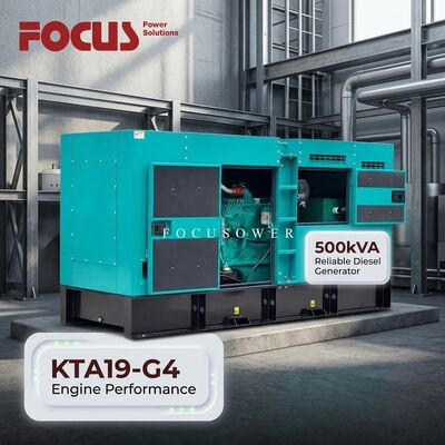ซื้อ เครื่องกำเนิดไฟฟ้าดีเซล Cummins 400kw แบบเงียบ ชุดเครื่องกำเนิดไฟฟ้าดีเซล 500kVA พร้อมเครื่องยนต์ KTA19-G4 การผลิตออนไลน์
