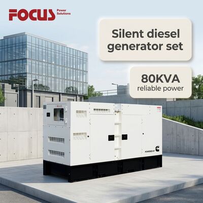 comprar Grupo electrógeno diésel tipo silencioso de 80 kVA con motor Cummins 4BTA3.9-G11, protección IP23 Fabricación en línea